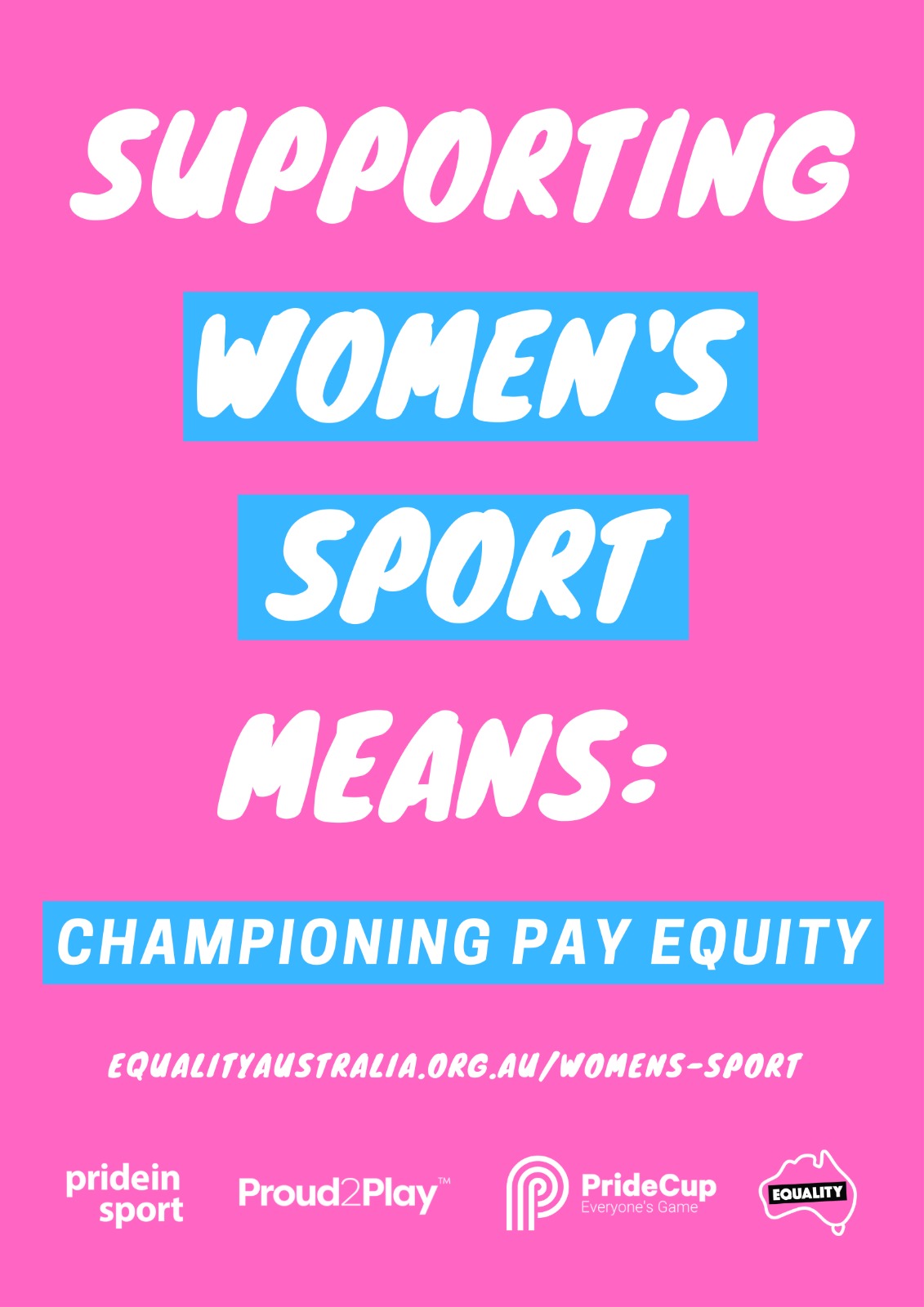 Supporting women's sport means championing pay equity